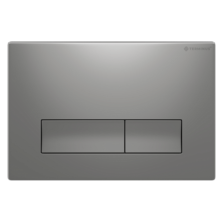 Клавиша смыва для инсталляции Terminus Классик кнопка прямоугольник цвет матовый хром Жуковский - фото 1