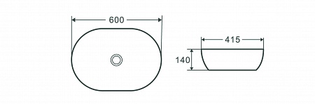 Раковина накладная Terminus Прато 600х415х140 Жуковский - фото 4