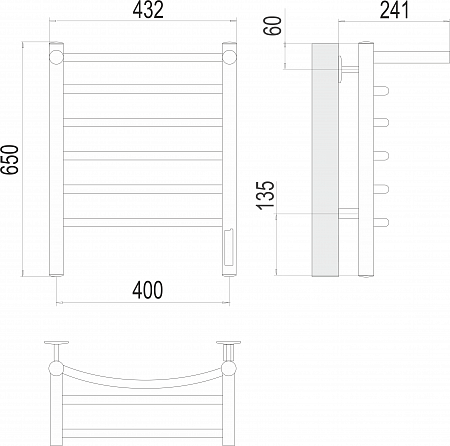 Классик с/п П6 400х650 Электро Полотенцесушитель  TERMINUS Жуковский - фото 3