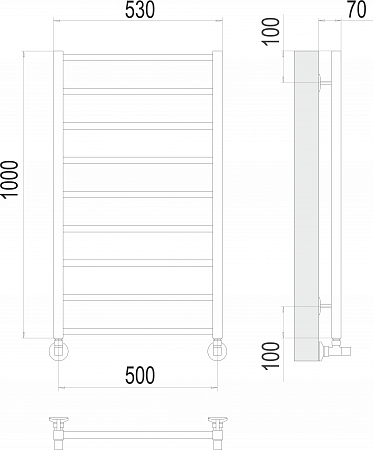Контур П9 500х1000 Полотенцесушитель  TERMINUS Жуковский - фото 3