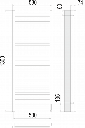 Енисей П15 500х1300  электро Полотенцесушитель TERMINUS Жуковский - фото 3