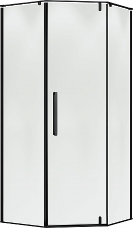 Душевой уголок распашной Terminus Альба 04 1000х1000х2200  трапеция чёрный Жуковский - фото 1