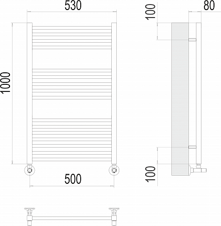 Сицилия П16 500х1000 Полотенцесушитель  TERMINUS Жуковский - фото 3