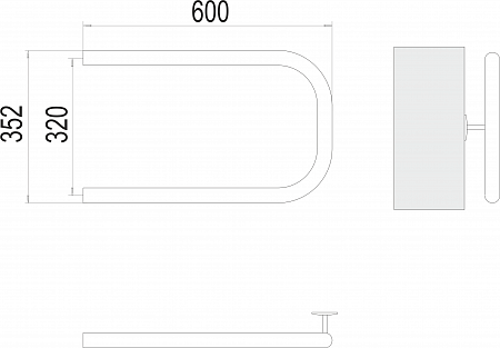 П-обр AISI 32х2 320х600 Полотенцесушитель  TERMINUS Жуковский - фото 3