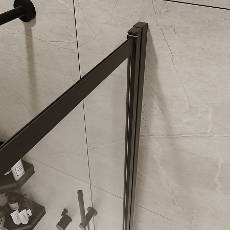 Шторка на ванну слайдер Terminus Ното 01 1500х900 проф.черный Жуковский - фото 5