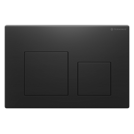 Клавиша смыва для инсталляции Terminus Классик кнопка квадрат цвет  чёрный матовый Жуковский - фото 1