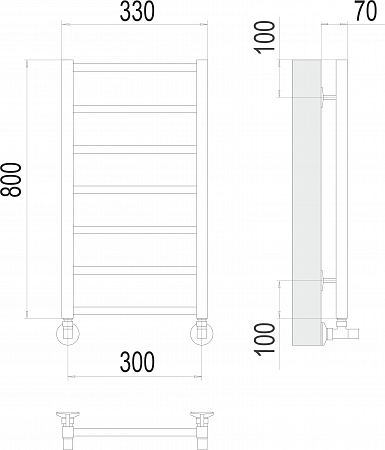 Контур П7 300х800 Полотенцесушитель  TERMINUS Жуковский - фото 3