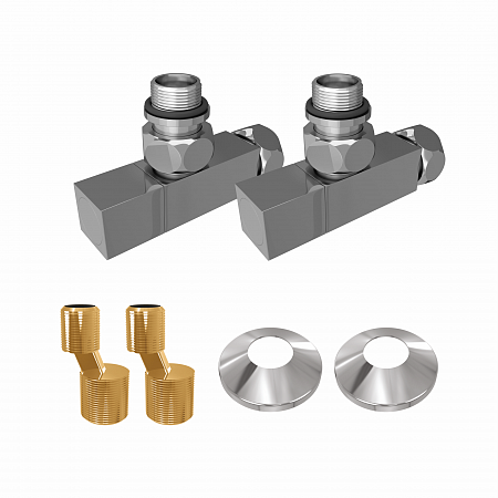 Комплект вентиль угл 3/4х1/2 г/ш квадрат(2шт), эксцентрик(2шт), отражатель(2шт) 