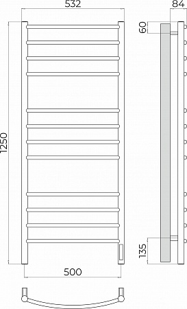 Классик П12 500х1250 Электро Полотенцесушитель TERMINUS Жуковский - фото 3