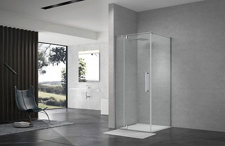 Душевой уголок распашной Terminus Альба 03 900х900х2200  квадрат хром Жуковский - фото 2