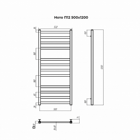 Ното П12 500х1200 Полотенцесушитель TERMINUS Жуковский - фото 3