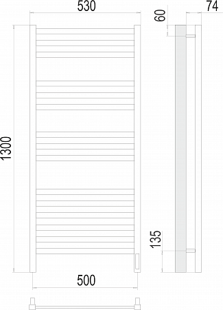 Ното П15 500х1300  электро Полотенцесушитель  TERMINUS Жуковский - фото 3