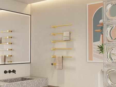 Аккорд П5 500х800 электро Полотенцесушитель TERMINUS Брашированное золото Жуковский - фото 5