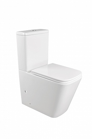 Напольный унитаз-компакт безободковый Terminus Ватикан 610х365 белый Жуковский - фото 3