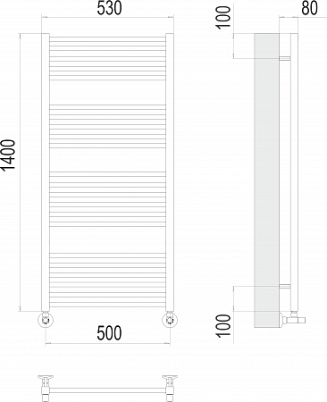 Сицилия П22 500х1400 Полотенцесушитель  TERMINUS Жуковский - фото 3
