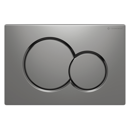 Клавиша смыва для инсталляции Terminus Классик кнопка двойной круг цвет матовый хром Жуковский - фото 1