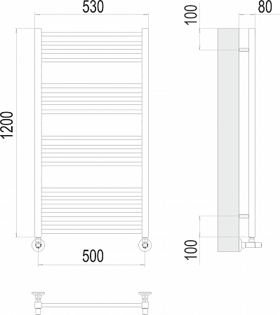 Ватикан П18 500х1200 Полотенцесушитель  TERMINUS Жуковский - фото 3