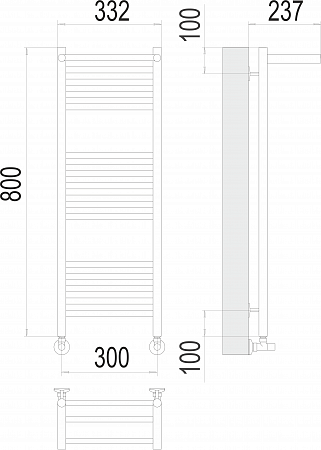 Аврора с/п П16 300х800 Полотенцесушитель  TERMINUS Жуковский - фото 3
