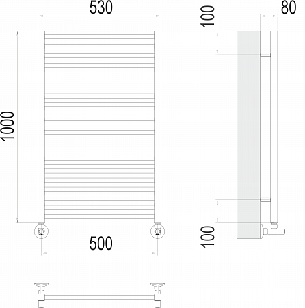 Ватикан П16 500х1000 Полотенцесушитель  TERMINUS Жуковский - фото 3