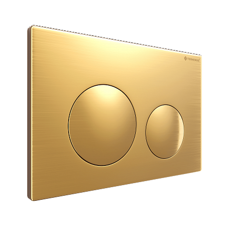 Клавиша смыва для инсталляции Terminus Классик кнопка круг цвет брашированное золото Жуковский - фото 2