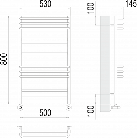 Соренто П12 500х800 Полотенцесушитель  TERMINUS Жуковский - фото 3