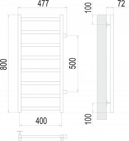 Аврора П8 400х800 бп500 Полотенцесушитель TERMINUS Жуковский - фото 3 Аврора П8 400х800 бп500 Полотенцесушитель TERMINUS Жуковский - фото 3