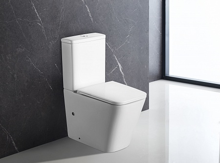 Напольный унитаз-компакт безободковый Terminus Ватикан 610х365 белый Жуковский - фото 1