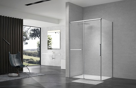 Душевой уголок слайдер Terminus Альба 02 900х1200х2200  прямоугольник хром Жуковский - фото 2