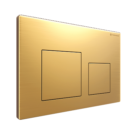 Клавиша смыва для инсталляции Terminus Классик кнопка квадрат цвет  брашированное золото Жуковский - фото 2
