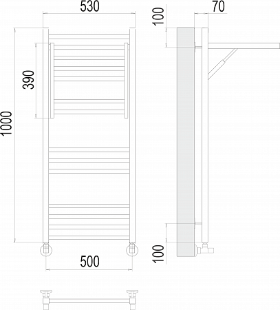 Валенсия П14 500х1000 Полотенцесушитель  TERMINUS Жуковский - фото 5
