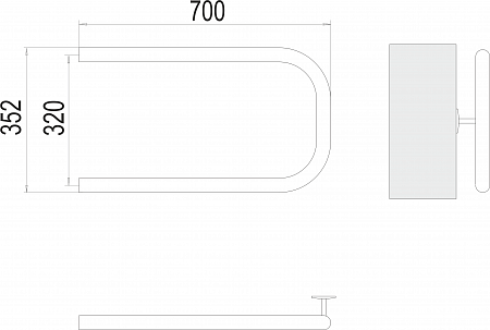 П-обр AISI 32х2 320х700 Полотенцесушитель  TERMINUS Жуковский - фото 3