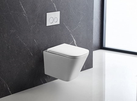 Подвесной унитаз безободковый Terminus Ватикан 490х340 белый Жуковский - фото 1