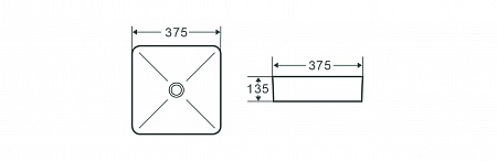 Раковина накладная Terminus Ватикан 375х375х135 Жуковский - фото 4