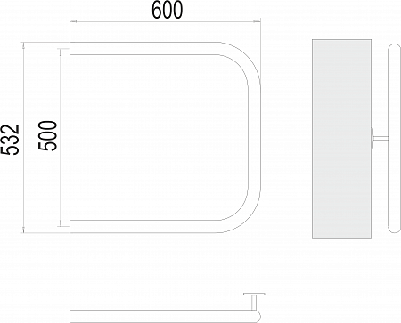 П-обр AISI 32х2 500х600 Полотенцесушитель  TERMINUS Жуковский - фото 3