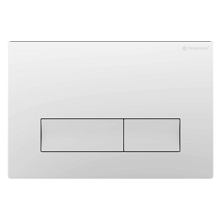 Клавиша смыва для инсталляции Terminus Классик кнопка прямоугольник цвет белый Жуковский - фото 1