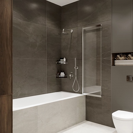 Шторка на ванну слайдер Terminus Ното 01 1500х900 проф.хром Жуковский - фото 3