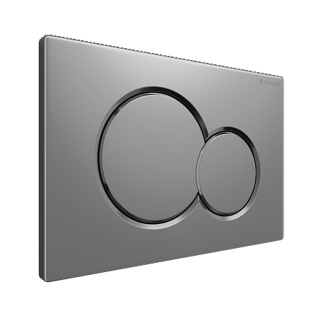 Клавиша смыва для инсталляции Terminus Классик кнопка двойной круг цвет матовый хром Жуковский - фото 2