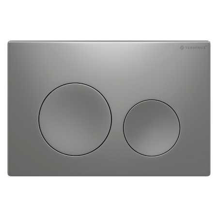 Клавиша смыва для инсталляции Terminus Классик кнопка круг цвет матовый хром Жуковский - фото 1