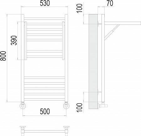 Валенсия П12 500х800 Полотенцесушитель  TERMINUS Жуковский - фото 5