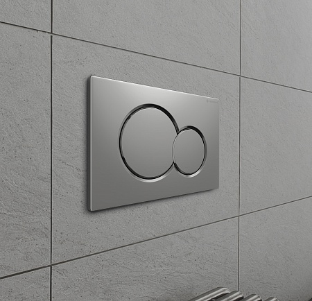 Клавиша смыва для инсталляции Terminus Классик кнопка двойной круг цвет матовый хром Жуковский - фото 3