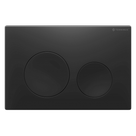 Клавиша смыва для инсталляции Terminus Классик кнопка круг цвет чёрный матовый Жуковский - фото 1