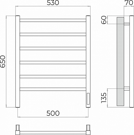 Ватикан П6 500х650 Электро Полотенцесушитель TERMINUS Жуковский - фото 3