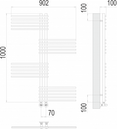Европа П20 70х1000 Полотенцесушитель  TERMINUS Жуковский - фото 3