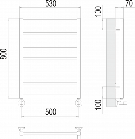 Контур П7 500х800 Полотенцесушитель  TERMINUS Жуковский - фото 3